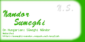 nandor sumeghi business card